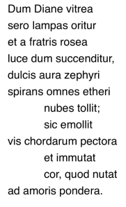 From 13th C Carmina Burana manuscript