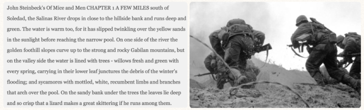 Steinbeck's Of Mice and Men; The courage of soldiers at war