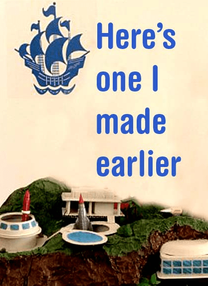 The classic 'Tracy Island' made from Fairy Liquid bottles..