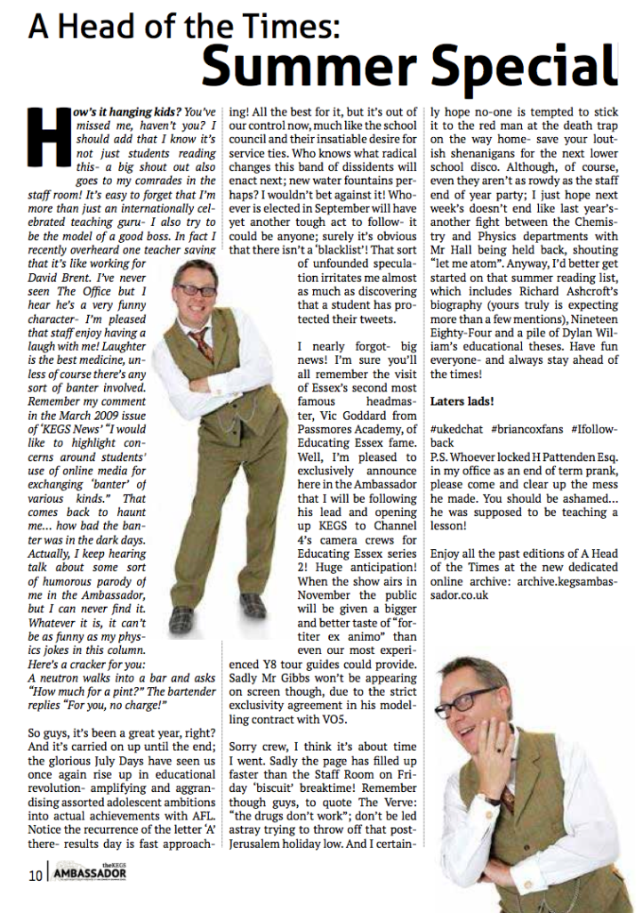 Parody and reality beginning to blur, even for me.