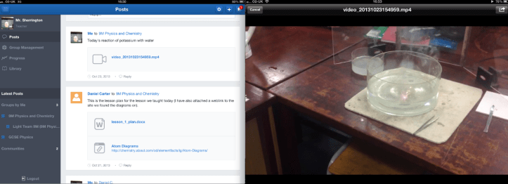 Using Edmodo to capture the learning. 