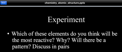 A great question.  Using the theory to make predictions. 