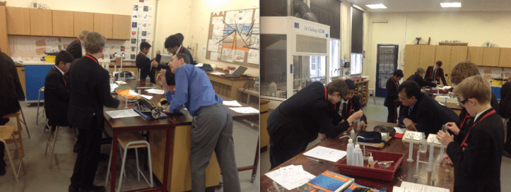 The lesson begins with observers getting up close to the learning. 