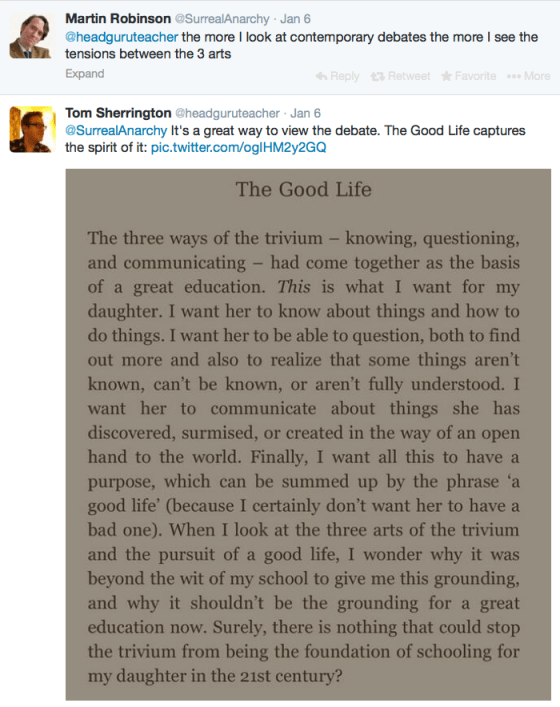 The Good Life.. one of many sections, tweeted from my Kindle. 