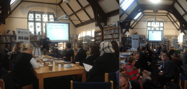 THE David Didau presenting at NTEN and speed-networking in action. 