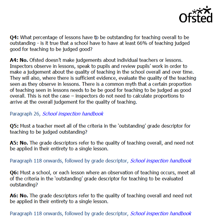 Outstanding Lesson Examples Meeting OfSTED: The Game has Changed. – teacherhead