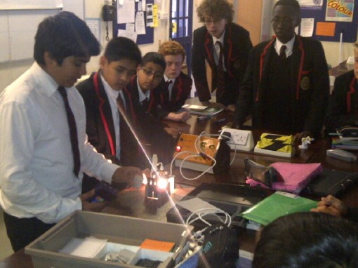 Asad teaching how to use a lux meter. 