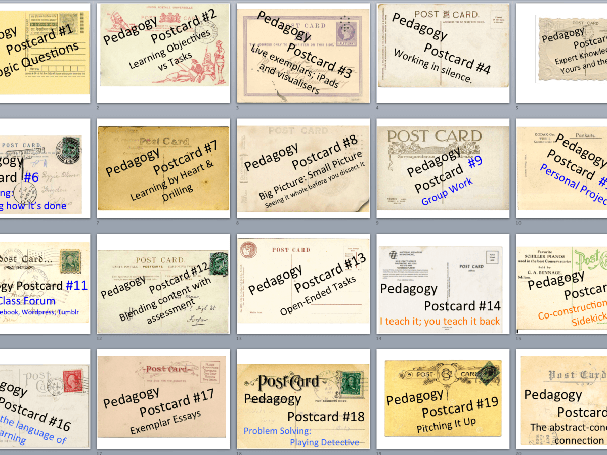 The Pedagogy Postcard Series: All in one place.