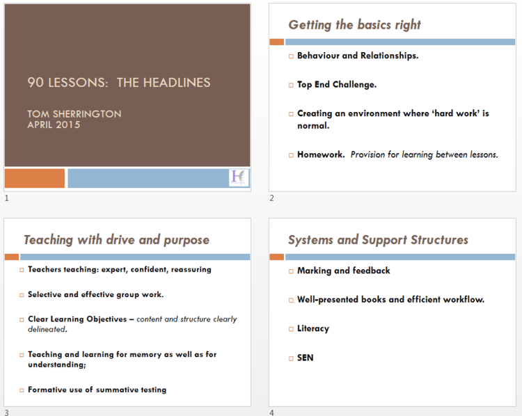 90 Lessons: What we do well at HGS. – teacherhead