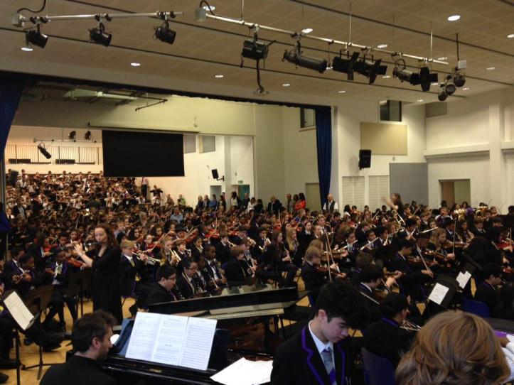 600 KS3 students performing together  - it's quite something! 