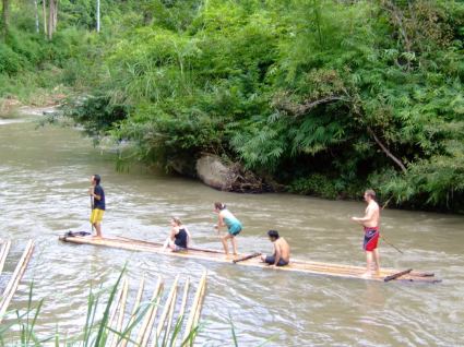 Bamboo rafting. A birthday special. 