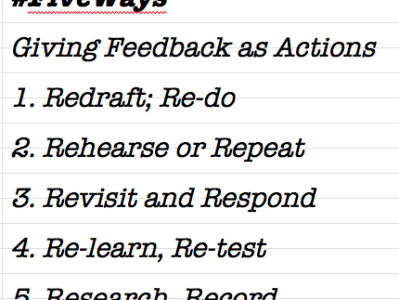 #FiveWays of Giving Effective Feedback as Actions