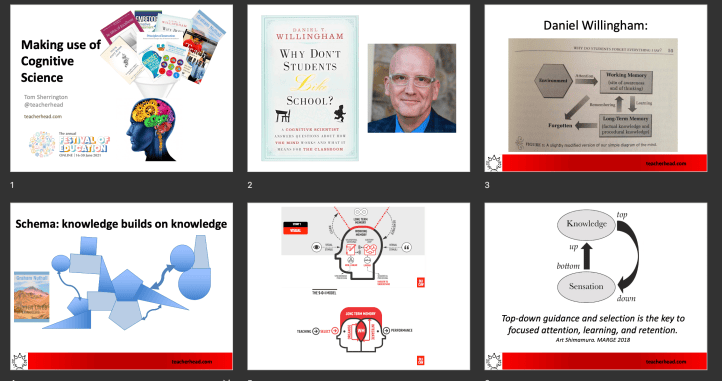 Applying the CogSci – examples from across the curriculum. #EdFest ...
