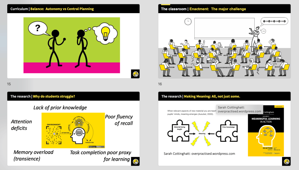 Curriculum Thinking.. Five ideas. – teacherhead
