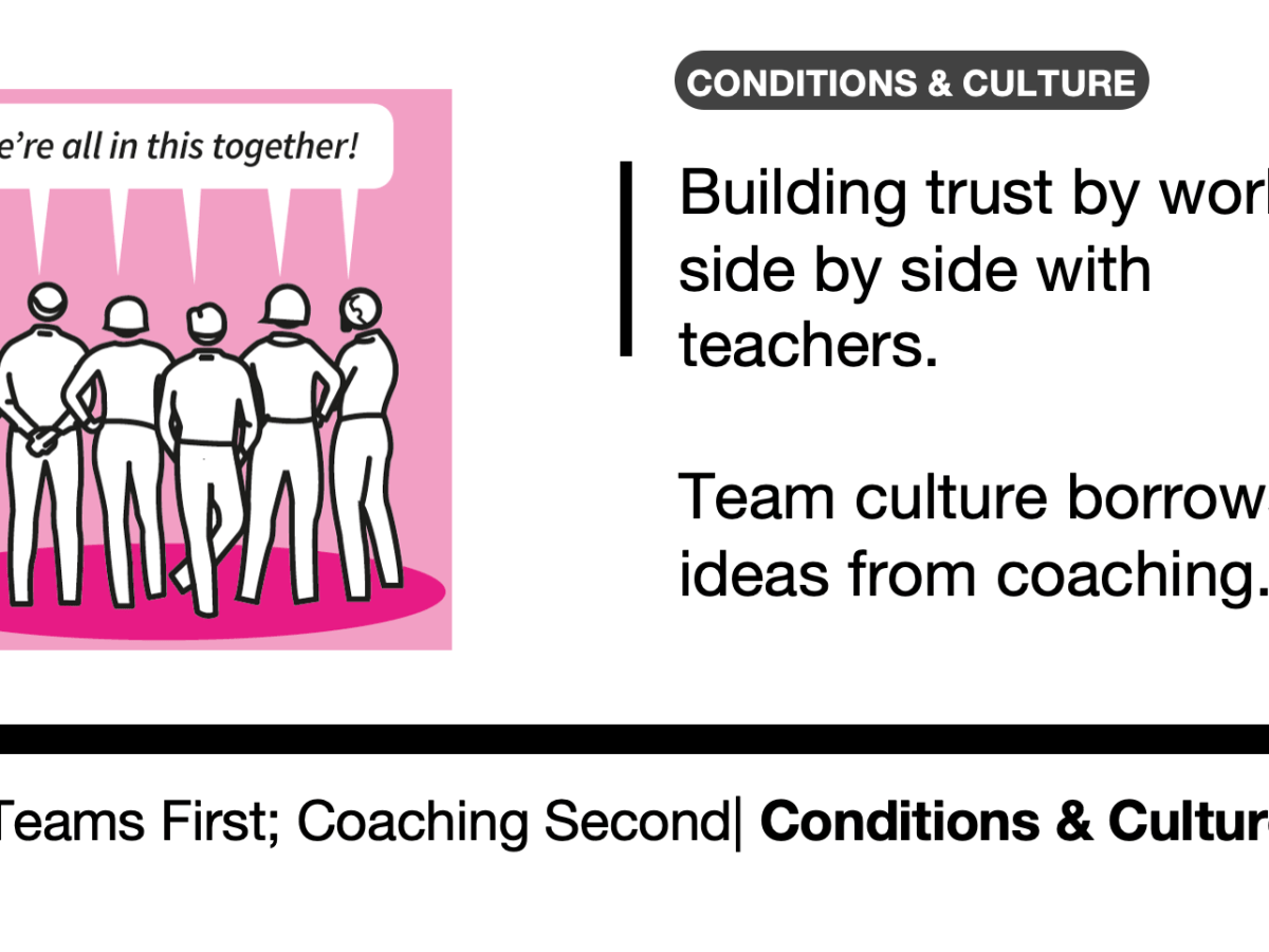 Teams first, coaching second.  Individual coaching has a scale problem – unless we build around strong teams.